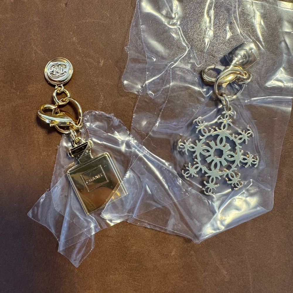 CHANEL gold metal charms